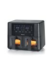 ARIETE AIRY FRYER DUAL BLACK (4631) - FRIGGITRICE AD ARIA - 9L - DOPPIO CESTELLO - TOUCH CONTROL - CESTELLO IN VETRO TRASPARENTE - TIMER 60 MIN - 2400W