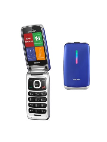 BRONDI CONTENDER (BLU) - TELEFONO CELLULARE PER ANZIANI - FOTOCAMERA