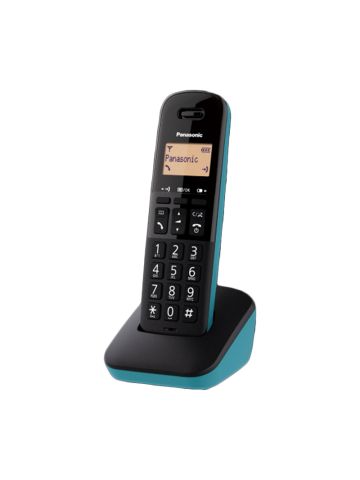 PANASONIC KX-TGB610JT (NERO/AZZURRO) - TELEFONO CORDLESS - IMPUGNATURA ANTISCIVOLO - AUTONOMIA IN CHIAMATA 18H