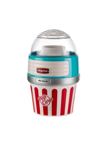 ARIETE POP CORN XL CELESTE (PARTY TIME) (2957/01) - MACCHINA PER POP CORN - DESIGN VINTAGE - 1100W