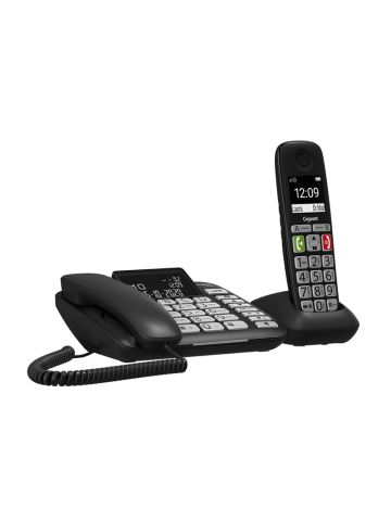 GIGASET DL780 PLUS (NERO) - TELEFONO CORDLESS + CORDED - MAXI DISPLAY - VIVAVOCE - TASTI GRANDI