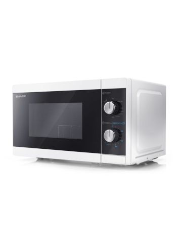 SHARP YC-MG01E-W - FORNO A MICROONDE 20L - 800W - CONTROLLO ANALOGICO - GRILL - 5 LIVELLI DI POTENZA - BIANCO
