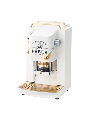FABER PRO DELUXE BIANCO - MACCHINA PER CAFFE'' - PRESSACIALDA IN OTTONE - ELETTROVALVOLA E TERMOSTATO 95 - TELAIO IN ACCIAIO