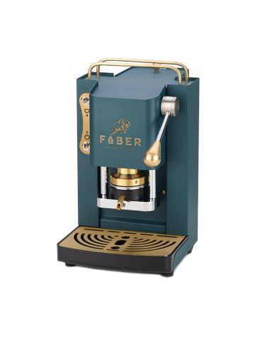 FABER PRO DELUXE VERDE INGLESE - MACCHINA PER CAFFE'' - PRESSACIALDA IN OTTONE - ELETTROVALVOLA E TERMOSTATO 95 - TELAIO IN ACCIAIO