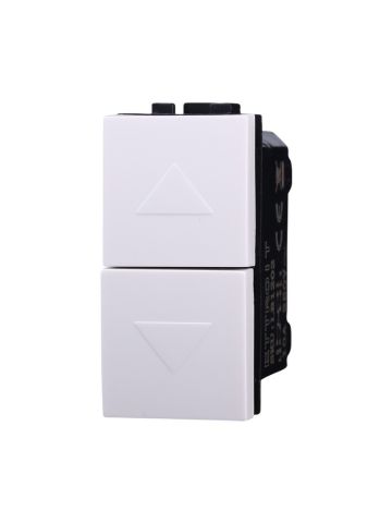 ETTROIT PULSANTE DOPPIO SALISCENDI - SERIE SPACE - BIANCO (LB1202) Compatibile BTicino Living