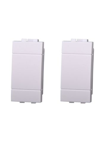 ETTROIT FALSO POLO 1 MODULO (2PZ) - SERIE SPACE - BIANCO (LB0100) Compatibile BTicino Living