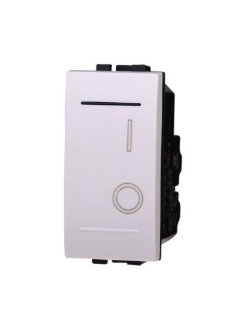ETTROIT INTERRUTTORE BASCULANTE BIPOLARE 16A - SERIE SPACE - BIANCO (LB0402) Compatibile BTicino Living