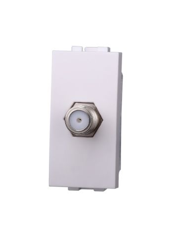 ETTROIT CONNETTORE TV SAT A VITE - SERIE SPACE - BIANCO (LB2252) Compatibile BTicino Living