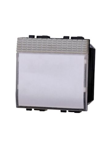 ETTROIT PULSANTE PORTANOME - SERIE SPACE - GRIGIO (LG1901) Compatibile BTicino Living