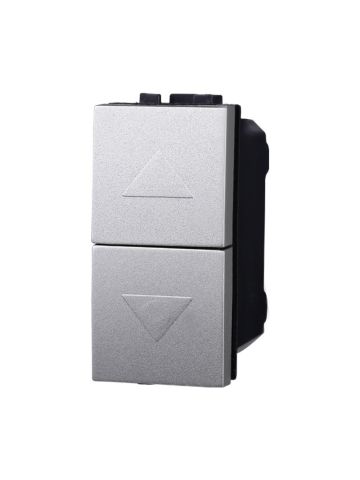 ETTROIT PULSANTE DOPPIO SALISCENDI - SERIE SPACE - GRIGIO (LG1202) Compatibile BTicino Living