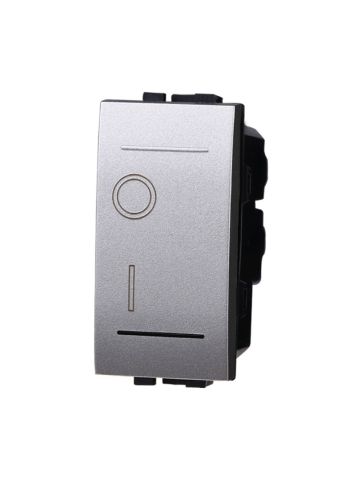 ETTROIT INTERRUTTORE BASCULANTE BIPOLARE 16A - SERIE SPACE - GRIGIO (LG0402) Compatibile BTicino Living