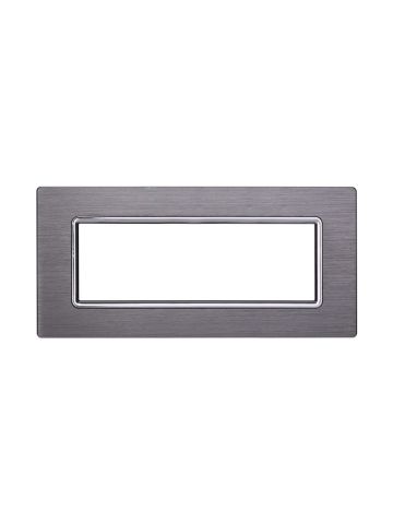 ETTROIT PLACCA IN ALLUMINIO 7 MODULI - SERIE SPACE - SILVER (LN86706) Compatibile BTicino Living