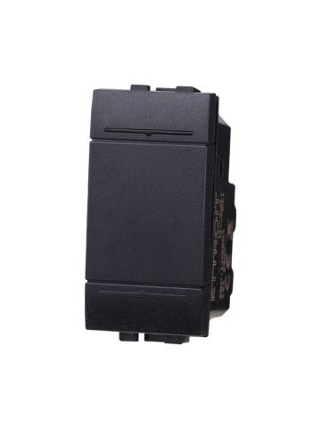 ETTROIT INTERRUTTORE BASCULANTE UNIPOLARE - SERIE SPACE - NERO (LN0401) Compatibile BTicino Living