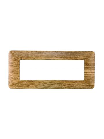 ETTROIT PLACCA IN PLASTICA 6 MODULI - SERIE SOLAR - LEGNO ROVERE (MT83605) Compatibile BTicino Matix