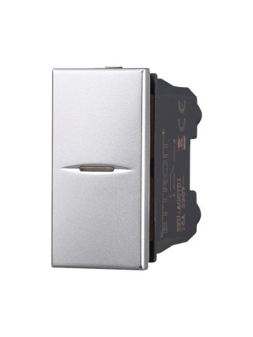 ETTROIT INTERRUTTORE ASSIALE UNIPOLARE - SERIE MOON - GRIGIO (AG0501) Compatibile BTicino Axolute