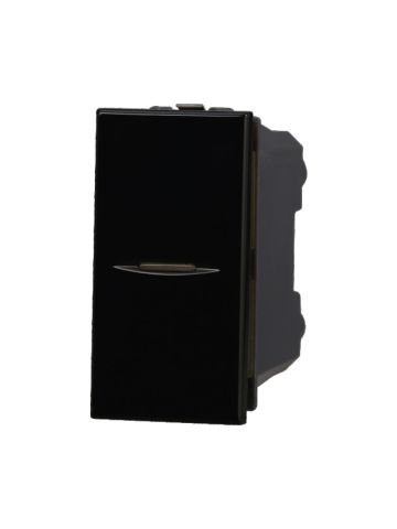 ETTROIT INVERTITORE UNIPOLARE BASCULANTE 16A - SERIE MOON - NERO (AN0901) Compatibile BTicino Axolute
