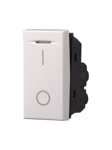 ETTROIT INTERRUTTORE BASCULANTE BIPOLARE 16A - SERIE MOON - BIANCO (AB0402) Compatibile ABB Axolute