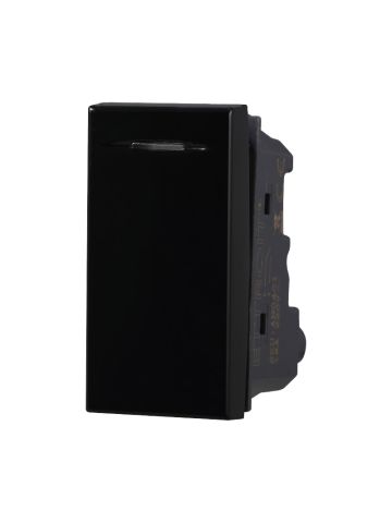 ETTROIT INTERRUTTORE BASCULANTE UNIPOLARE - SERIE MOON - NERO (AN0401) Compatibile ABB Axolute