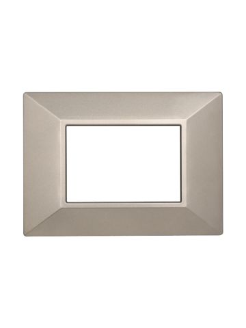 ETTROIT PLACCA PIRAMIDE 3 MODULI - SERIE MOON - TITANIO (AN90308) Compatibile ABB Axolute