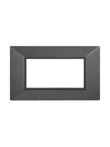 ETTROIT PLACCA PIRAMIDE 4 MODULI - SERIE MOON - ACCIAIO SCURO (AN90407) Compatibile ABB Axolute