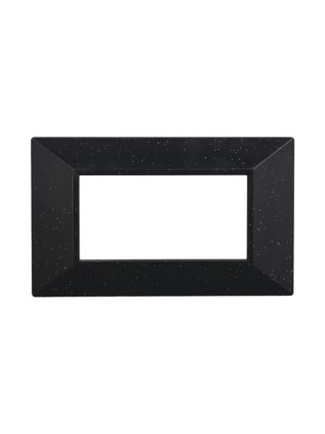 ETTROIT PLACCA PIRAMIDE 4 MODULI - SERIE MOON - NERO BRILLANTE (AN90424) Compatibile ABB Axolute