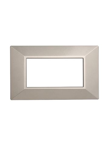 ETTROIT PLACCA PIRAMIDE 4 MODULI - SERIE MOON - TITANIO (AN90408) Compatibile ABB Axolute