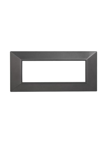 ETTROIT PLACCA PIRAMIDE 6 MODULI - SERIE MOON - ACCIAIO SCURO (AN90607) Compatibile ABB Axolute