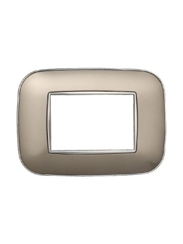 ETTROIT PLACCA ORBIS 3 MODULI - SERIE MOON - TITANIO (AN91308) Compatibile ABB Axolute