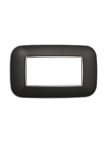 ETTROIT PLACCA ORBIS 4 MODULI - SERIE MOON - ACCIAIO SCURO (AN91407) Compatibile ABB Axolute