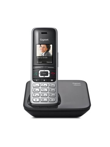 GIGASET PREMIUM 100 (NERO) - TELEFONO CORDLESS - DISPLAY A COLORI - VIVAVOCE FULL DUPLEX - USB X SINCRO DATI CON PC