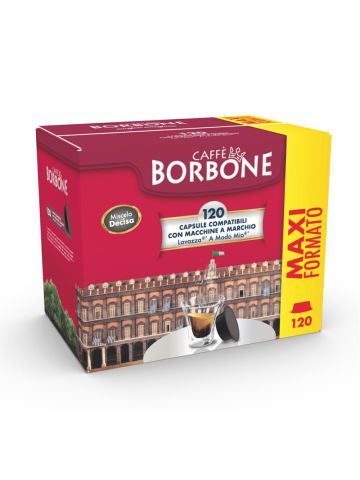 CAFFE'' BORBONE MISCELA DECISA (NERA) - BOX 120 CAPSULE COMPATIBILI LAVAZZA A MODO MIO
