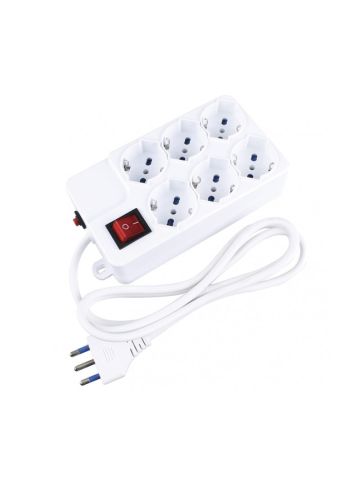 VULTECH MU-03 - MULTIPRESA BIPASSO 6 INGRESSI CON TASTO ON/OFF E FUNZIONE OVERLOAD