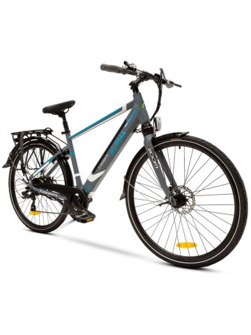 ARGENTO ALPHA (AR-BI-220011) CITY E-BIKE (BLACK) - BICICLETTA ELETTRICA - RUOTE 28"" - MOTORE BAFANG 250W 36V - BATTERIA  36V 10.4AH INTEGRATA - TELAIO IN ALLUMINIO - FORCELLA AMMORTIZZATA - AUTONOMIA FINO AD 70KM