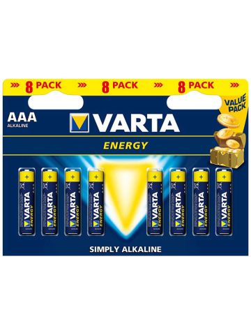 VARTA ENERGY - BLISTER 8 BATTERIE MINISTILO AAA - MASTER CARTON DA 20 PZ