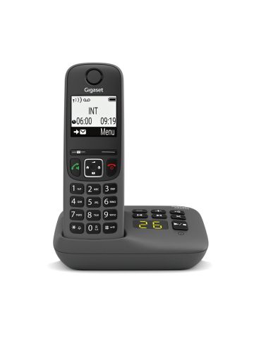 GIGASET AS490A (NERO) - TELEFONO CORDLESS - VIVAVOCE - SEGRETERIA