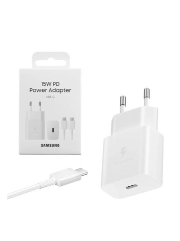 SAMSUNG FAST EP-T2510XWEGEU - ALIMENTATORE 25W USB-C WHITE + CAVO 1M
