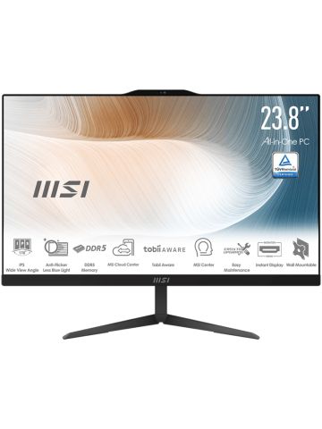 MSI Modern AM242 12M-661XIT - PC AIO 24"" FHD - CPU INTEL i5-1235U - RAM 8GB - SSD 512GB - FREEDOS - NERO