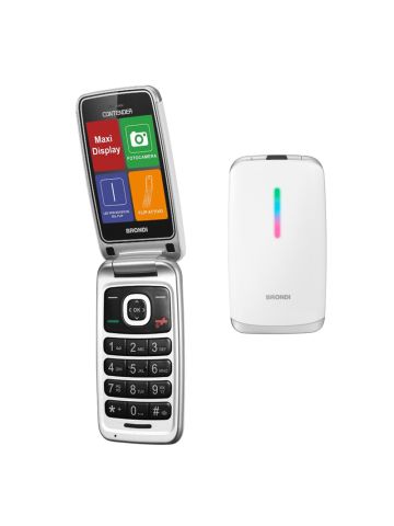 BRONDI CONTENDER (BIANCO) - TELEFONO CELLULARE PER ANZIANI - FOTOCAMERA