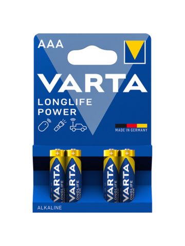 VARTA LONGLIFE POWER - BLISTER 4 BATTERIE MINISTILO AAA - MASTER CARTON DA 10 PZ