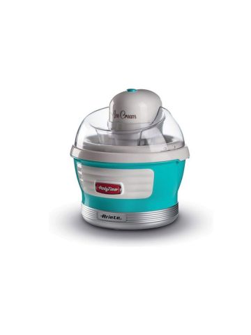 ARIETE ICE CREAM MAKER PARTY TIME (0643/01) - GELATIERA - CESTELLO REFRIGERANTE DOPPIO ISOLAMENTO - 12W - CELESTE
