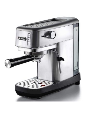 ARIETE METAL (1380/10) - MACCHINA PER CAFFE'''' ESPRESSO - POLVERE E CIALDE -  CAPPUCCINATORE - PRESSIONE 15 BAR - 1300W