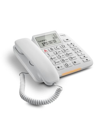 GIGASET DL380 (BIANCO) - TELEFONO CORDED - DISPLAY - VIVAVOCE - TASTI GRANDI