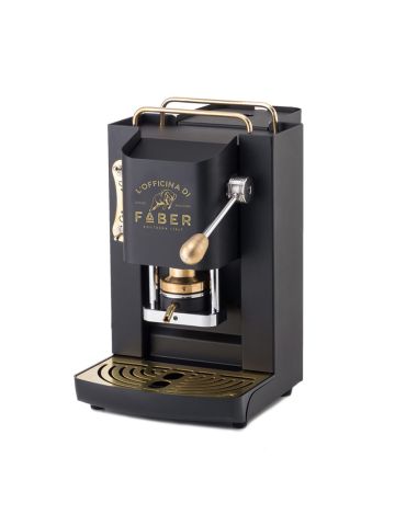 FABER PRO DELUXE NERO - MACCHINA PER CAFFE'' - PRESSACIALDA IN OTTONE - ELETTROVALVOLA E TERMOSTATO 95 - TELAIO IN ACCIAIO