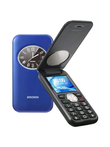 BRONDI WINDOW2 (BLUE METAL) - TELEFONO CELLULARE DISPLAY 2"" - TORCIA
