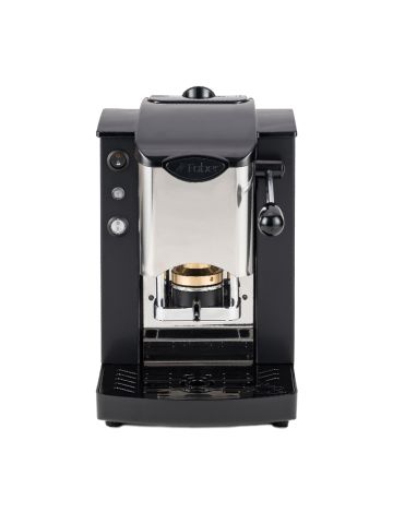 FABER SLOT INOX - MACCHINA PER CAFFE'' CON PRESSACIALDA IN OTTONE - TELAIO IN METALLO NERO E FRONTALE IN ACCIAIO