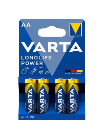 VARTA LONGLIFE POWER - BLISTER 4 BATTERIE STILO AA - MASTER CARTON DA 20 PZ