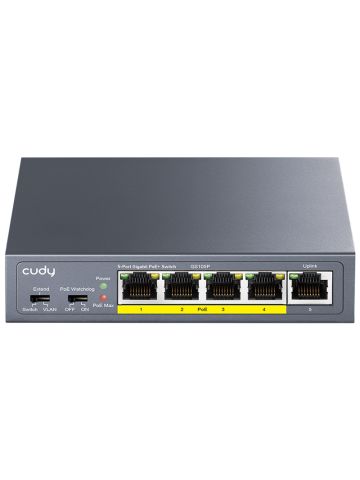 CUDY GS105P - SWITCH 5-PORT GIGABIT POE+ 36W