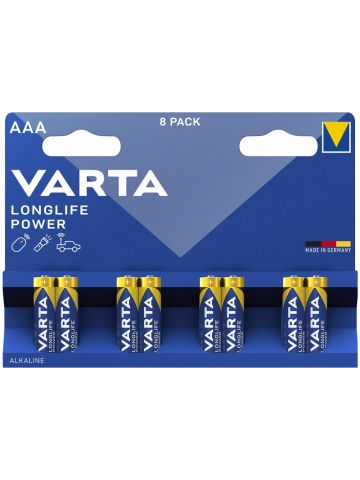 VARTA LONGLIFE POWER - BLISTER 8 BATTERIE MINISTILO AAA - MASTER CARTON DA 20 PZ