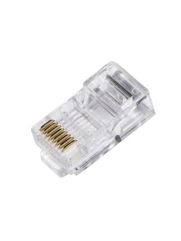 PLUG 8 POLI CAT. 5E UTP NON SCHERMATO RJ45 PER CAVO RETE FLESSIBILE - CONF 10pz