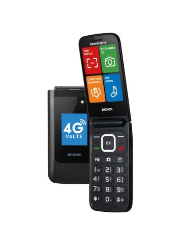 BRONDI MAGNUM XXL 4G (GUNMETAL GREY) - TELEFONO CELLULARE PER ANZIANI - TORCIA - FOTOCAMERA